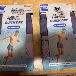 TWO Pair Of Thieves Men's 2 Pack Quick Dry Action Blend Boxer Briefs MSRP $56